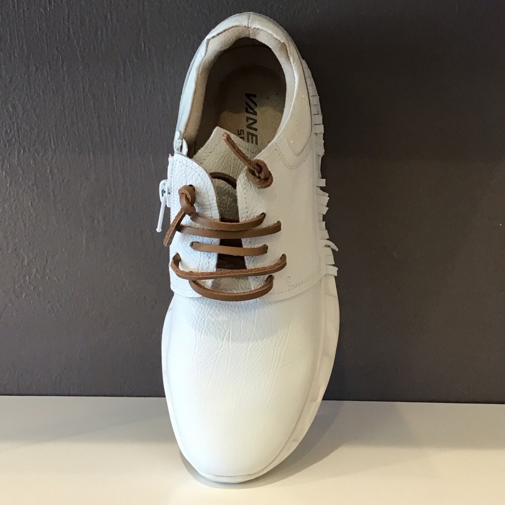 Vaneli Cream Sneakers with Tan Laces - Picture 2 of 3